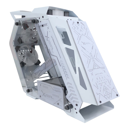 Gabinete XZEAL IR02, RGB, Ventiladores frontales 6x120 mm, BLANCO