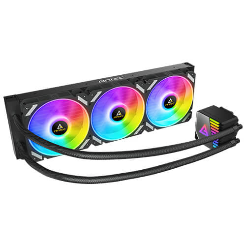 Enfriamiento liquido Antec SYMPHONY 360 ARGB, 360mm, Intel/AMD, Negro