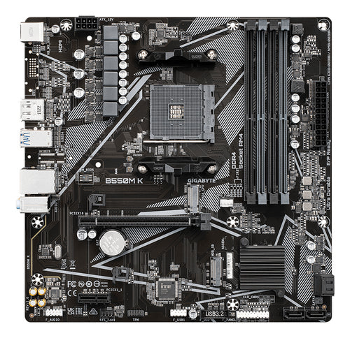 Tarjeta Madre Gigabyte B550M K, socket AM4, DDR4, micro ATX