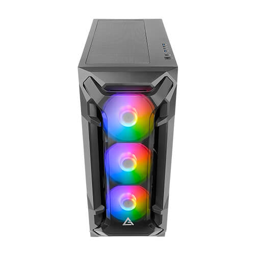 Gabinete Antec DF600 Flux Mini Torre, Ventana Cristal, 5x Ventiladores Instalados, Negro