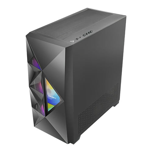 Gabinete Antec DF800 FLUX Midi-Tower, Ventana cristal, 5x Ventiladores instalados, Negro