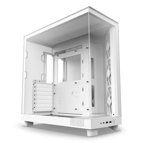 Gabinete NZXT H6 Air Flow Midi Tower, 3x Ventiladores 120mm, S/Fuente, Blanco
