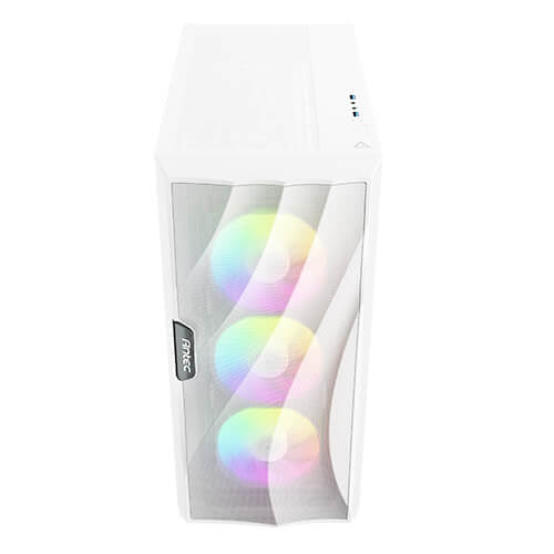 Gabinete Antec DF700 Flux Midi-Tower, Ventana cristal, 5x Ventiladores instalados, Blanco