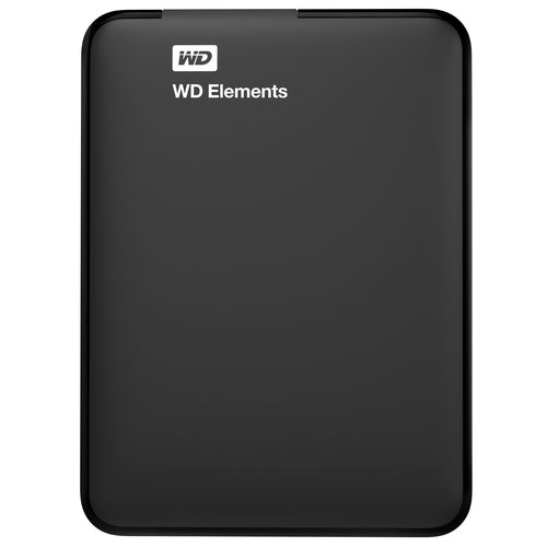 Disco duro externo Western Digital WD Elements Portable 4TB, USB 3.2, Negro