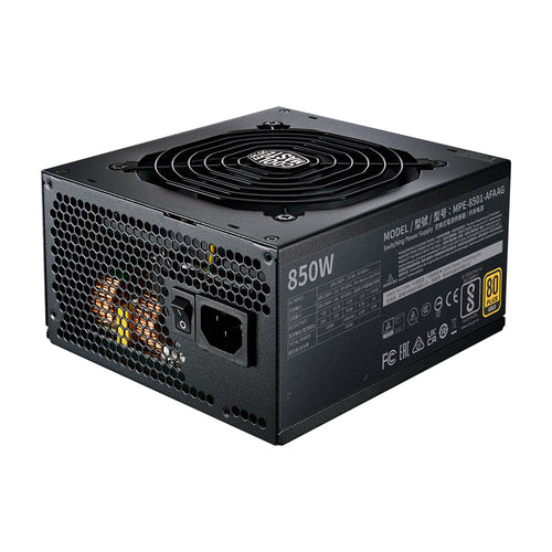 Fuente de Poder Cooler Master MWE 850 v2, 850w, 80Plus Gold, Full Modular, Atx 3.0, Negro