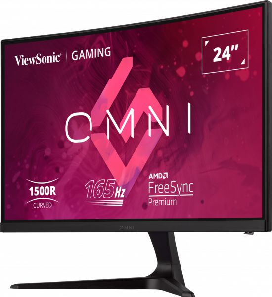 Monitor Curvo Gamer ViewSonic VX2418C 24", Full HD, FreeSync, 165Hz, Bocinas Integradas, Negro