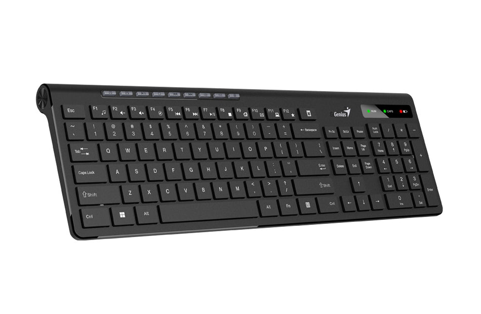 Teclado Genius SlimStar 7230, Inalambrico, USB 2.4GHz, Negro