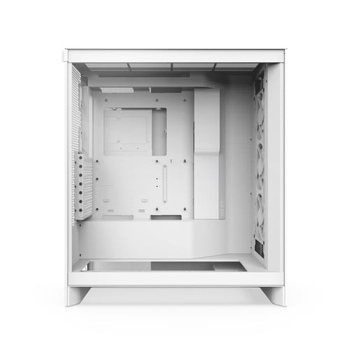Gabinete NZXT H7 Flow Midi Tower con ventana, 3x Ventiladores 120mm RGB, S/fuente, Blanco