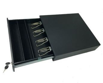 Cajon De Dinero Para Punto De Venta Ec Line Cd-50, 4 Billetes, 8 Monedas, Negro