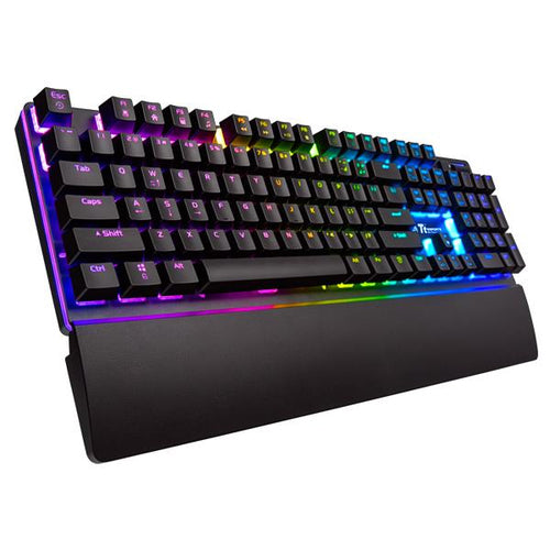Teclado Gamer Thermaltake CHALLENGER EDGE PRO RGB, Semi-Mecanico, USB, Switch Plunger, Negro