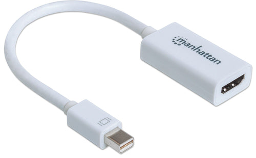 Cable adaptador Manhattan HDMI hembra/Mini-DisplayPort macho, color blanco