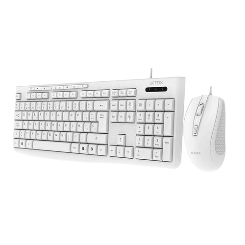 Kit Teclado y Mouse Acteck CREATOR PRIME MK455, Alambrico, USB, Membrana, Blanco