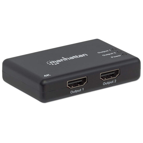 Divisor de Video Manhattan, Splitter HDMI, 2x HDMI, 3840 x 2160 Pixeles, 4K Ultra HD, Color Negro