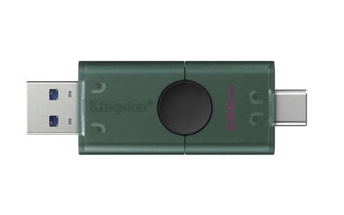 Memoria USB Kingston DataTraveler Duo, 256GB, USB-A, USB-C, Verde