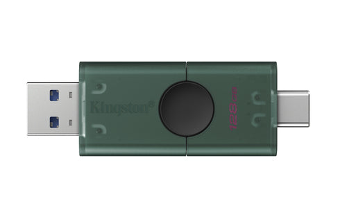 Memoria USB Kingston DataTraveler Duo, 128GB, USB-A, USB-C, Verde