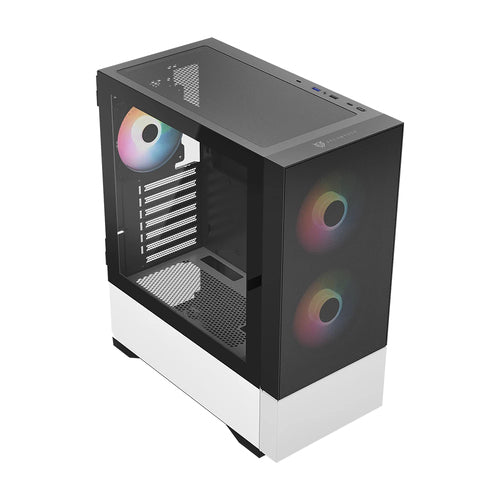 Gabinete Balam Rush Nitrox Aircool 5500ABW Midi Tower, Micro-ATX, 3xVentiladores, Negro