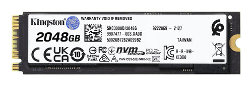 SSD Kingston KC3000 NVMe, 2TB, M.2, 7000 MB/s Escritura, 7000 MB/s Lectura, PCI-e 4.0