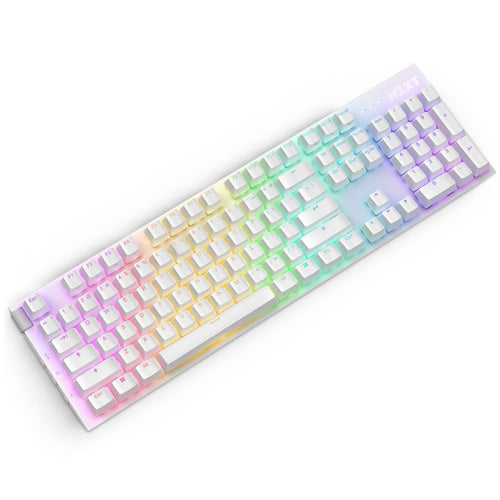 Teclado Gamer NZXT Function 2 Mecanico, Ingles, Switch Gateron Red, Blanco