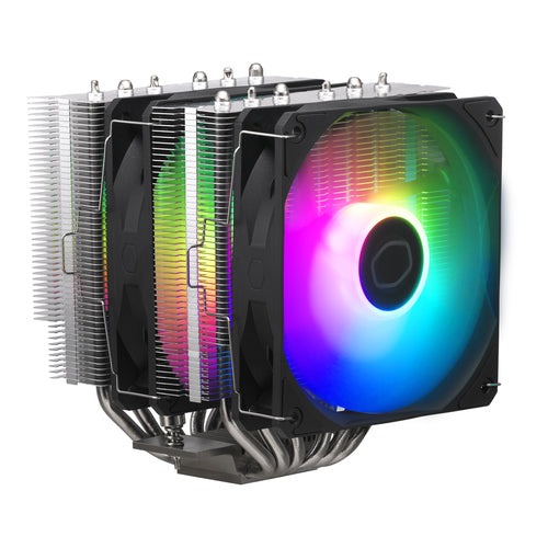 Disipador Cooler Master Hyper 620S, 120mm, ARGB, 1750RPM, Negro/Plata