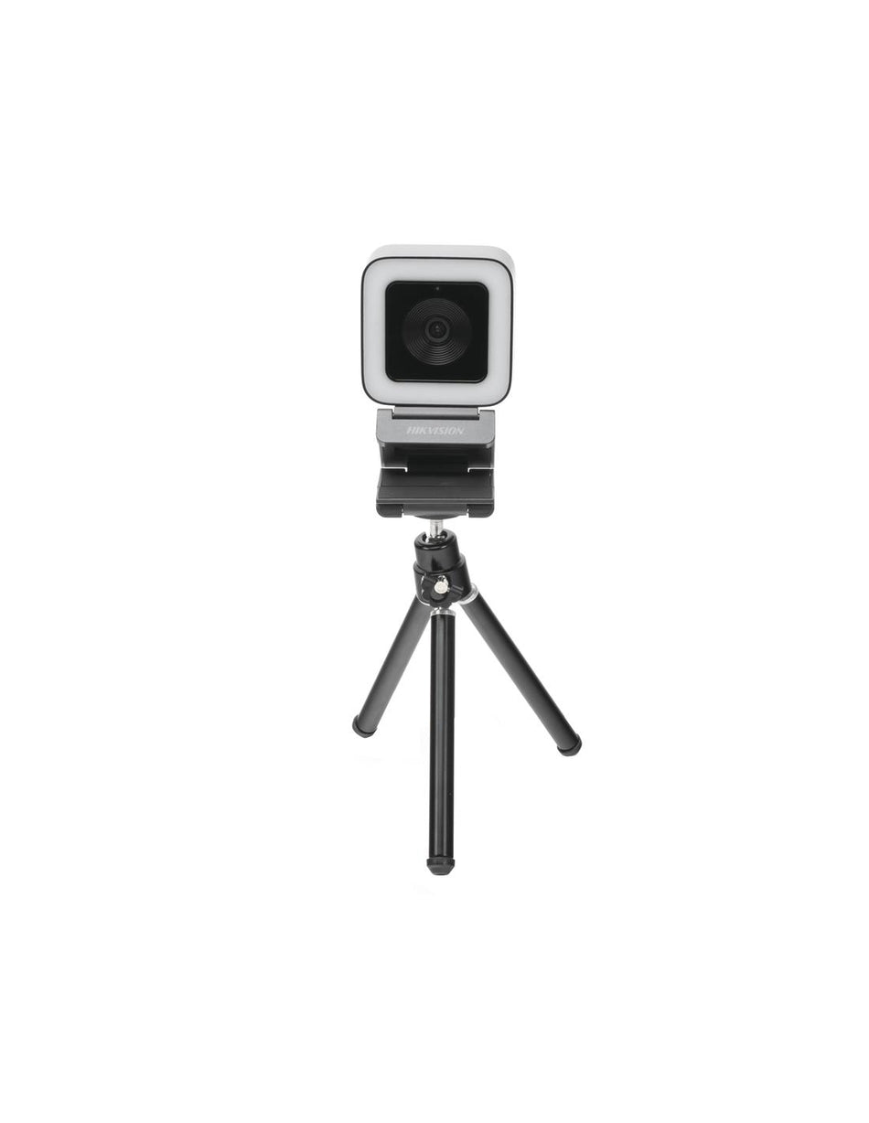 Camara WEB Hikvision, 1080p, Aro de Luz, USB, Microfono, Reduccion de ruido, Negro