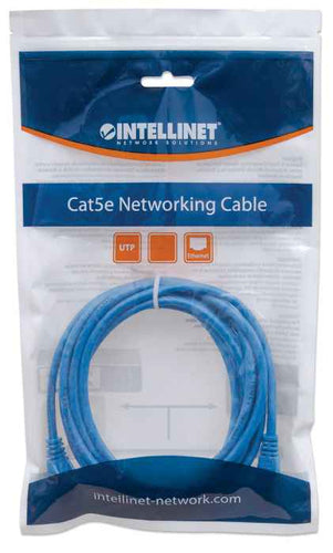 Cable Patchord Intellinet, Cat6, 5 metros,  Azul