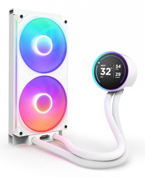 Sistema De Enfriamiento Liquido NZXT Kraken Elite 280 RGB, 240mm, 2000 RPM, Blanco