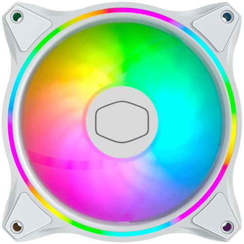 Ventilador Cooler Master MasterFan MF120 Halo RGB, 120mm, Blanco