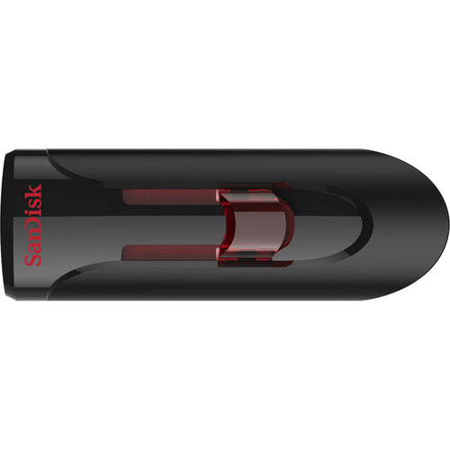 Memoria Usb Sandisk Cruzer Glide Retractil, 128GB Usb 3.0, Negro/Rojo