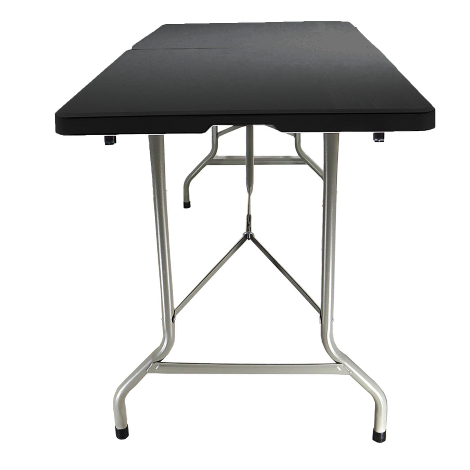 Mesa Plegable MODAMOB 1.80 metros BLACK, 180cm76cmx74cm, calibre 25mm, color negro