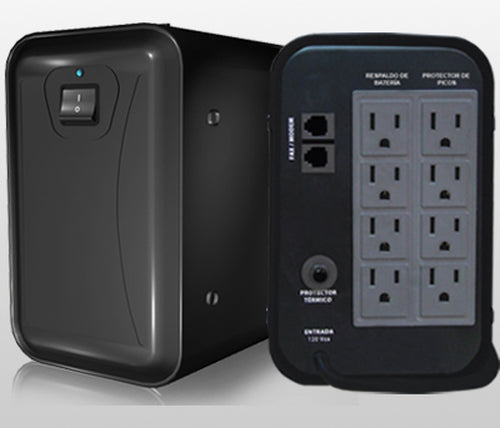 NO BREAK COMPLET MT805 800VA/400W 8 Contactos, 19 Minutos de Respaldo