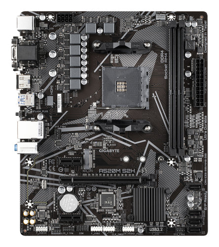 Tarjeta Madre Gigabyte A520M S2H, AMD AM4, Micro ATX, 2xDDR4, 2xPCIe 3.0x16