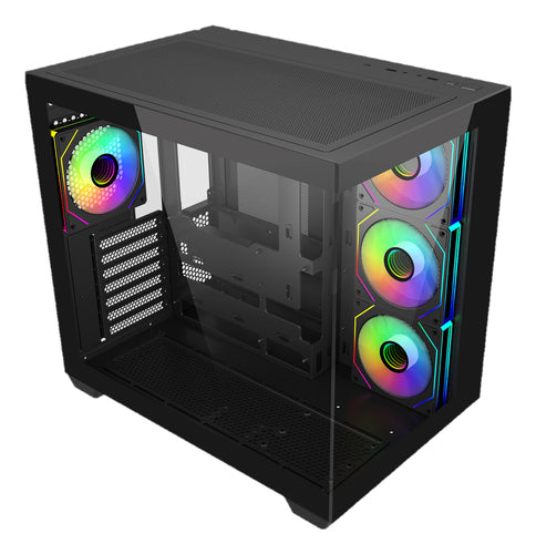 Gabinete Cooler Master Elite 681 Midi Tower, M-ATX/ATX, 4 ventiladores, Negro