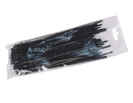 Bolsa con 100 cinchos Sujetables Saxxon , 3.6 mm X 150 mm, Negro, Nylon