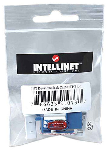 JACK INTELLINET 210591 RJ45 CAT6 DE IMPACTO (KEYSTONE) AZUL