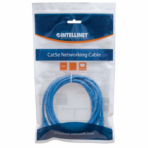 Cable de Red Intellinet Patch cord UTP, Cat6, RJ-45, 50cm, Color Azul
