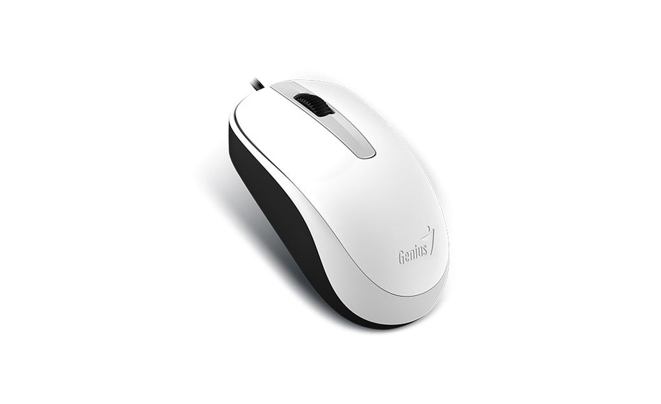 Mouse Optico Genius DX-120, Alambrico, 1000DPI, 3 Botones, USB, Blanco