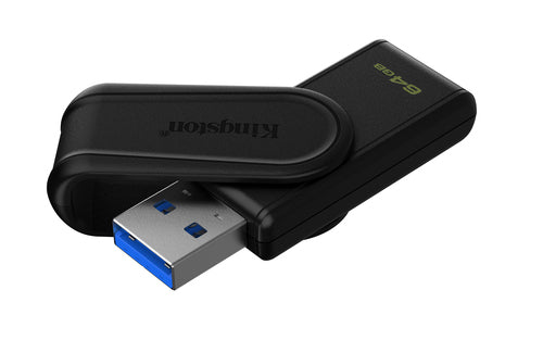 Memoria USB Kingston DataTraveler Exodia S, 64GB, 3.2 Gen 1, Color Negro