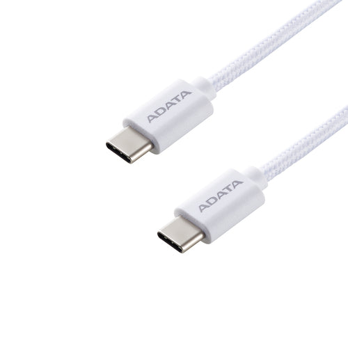 Cable USB ADATA, USB-C a USB-C, 2m, Blanco