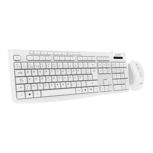 Kit Teclado y Mouse Acteck CREATOR PRIME MK455, Alambrico, USB, Membrana, Blanco