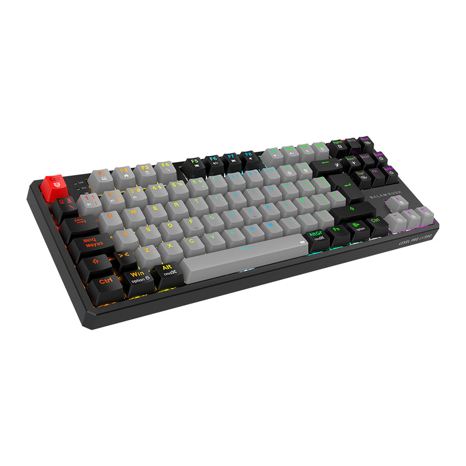 Teclado Gamer Balam Rush Level Pro GK990, RGB TKL, Inalambrico, Mecanico, Bluetooth, Negro