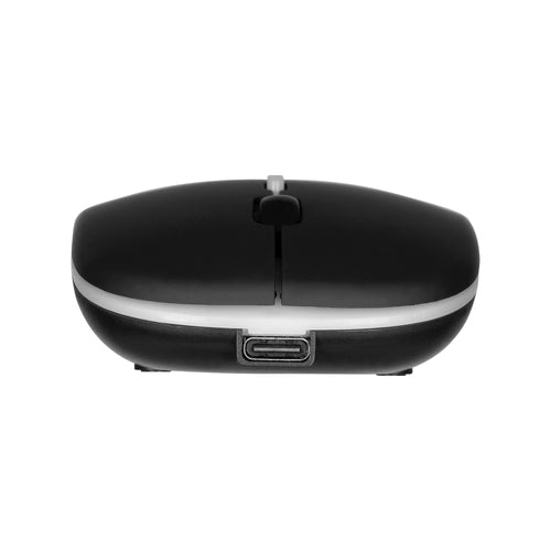 Mouse Inalambrico Vorago MO-307, DPI 1200/1600, USB-C, USB-A, 2.4 GHZ, Silencioso,  Negro
