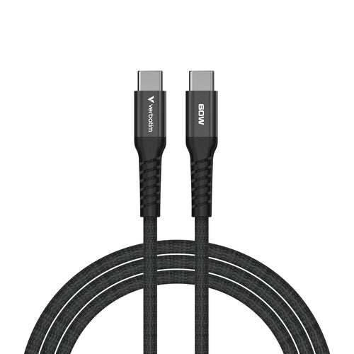 Cable USB Magnetico Verbatim, USB-C a USB-C, 60W, 480Mbps, 120cm, Negro