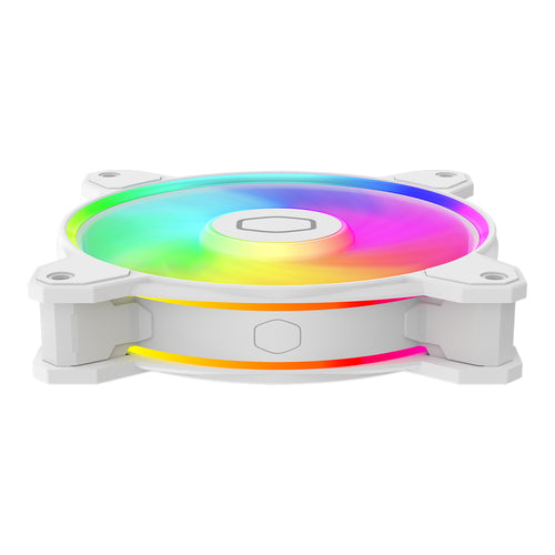 Ventilador Cooler Master MF120 HALO WHITE EDITION, 120mm, ARGB, Blanco