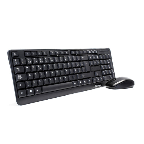 Kit de teclado y mouse Vorago KM-302 inalambrico, Negro