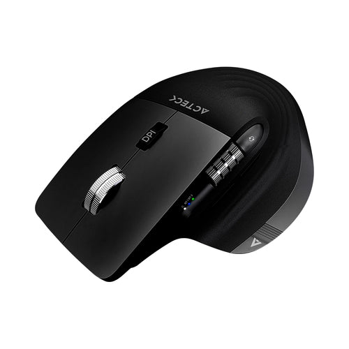 Mouse Acteck Virtuos Pro MI780 Ergonomico, Inalambrico, bluetooth/USB-C, 8 Botones, Negro