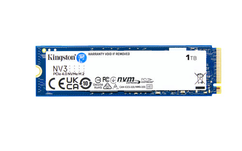 SSD Kingston NV3 1TB, M.2, PCI Express 4.0, Lectura 6000 MB/s, Escritura 4000 MB/s