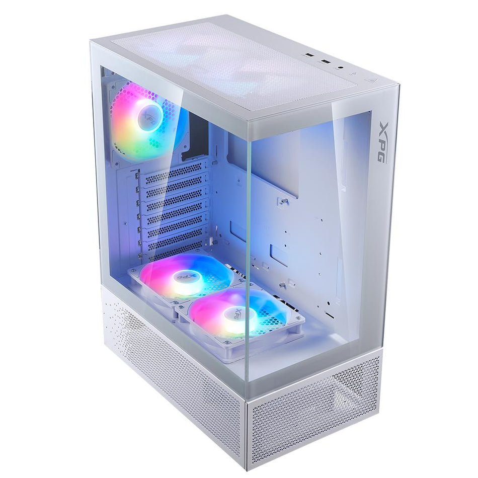 Gabinete XPG INVADER X Mini, Midi Tower, ATX/micro ATX/Mini-ITX, USB 3.2, 5xVent, Blanco