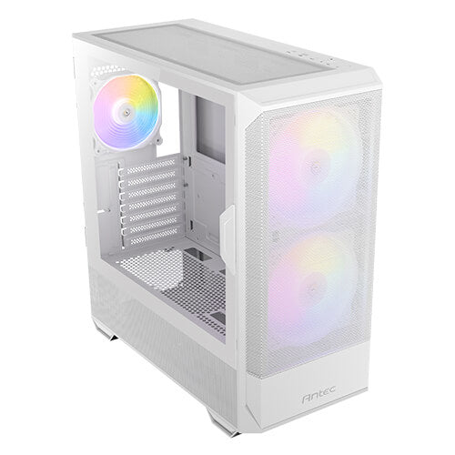 Gabinete Antec NX416L, Midi Tower, ATX, M-ATX, ITX, 3x Ventxiladores, Blanco