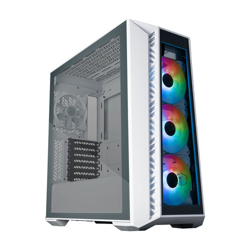 Gabinete Cooler Master MB520 ARGB Midi-Tower, Ventana lateral, 4x Ventiladores, Blanco