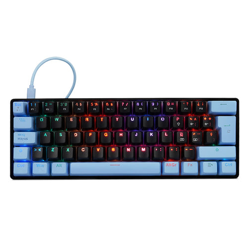 Teclado Mecanico Game Factor KBG560, USB, RGB, Swicth Gateron Azul
